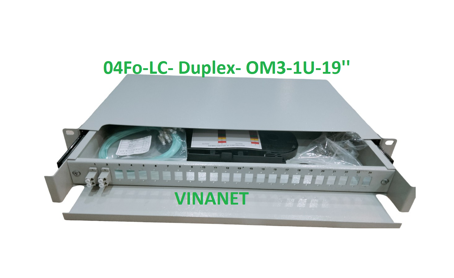 ODF 04FO Indoor nhựa full phụ kiện LC-OM2