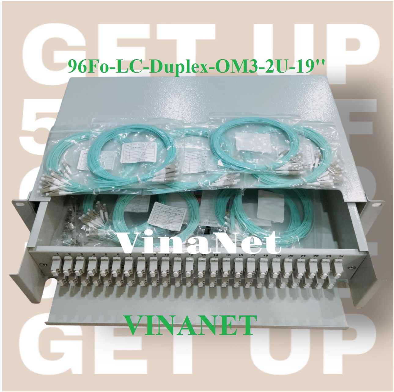 ODF 96Fo Indoor rack full phụ kiện LC-OM3