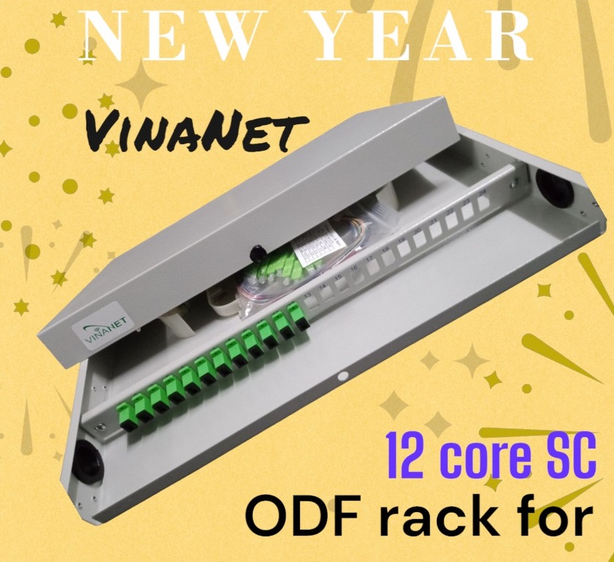 ODF 12FO Indoor rack full phụ kiện SC
